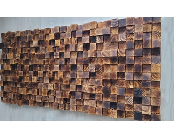Ash - Wooden Wall Decor | Acoustic Panel 3D Wood Wall Art | Modern Home Design | Sound Diffuser