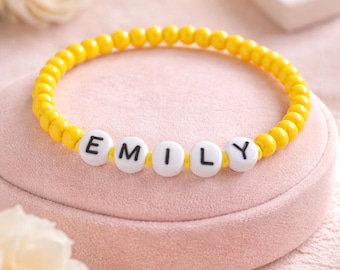 Personalized Kids Name Bracelet • Custom Beaded Child Bracelet • Gift for Girls & Boys