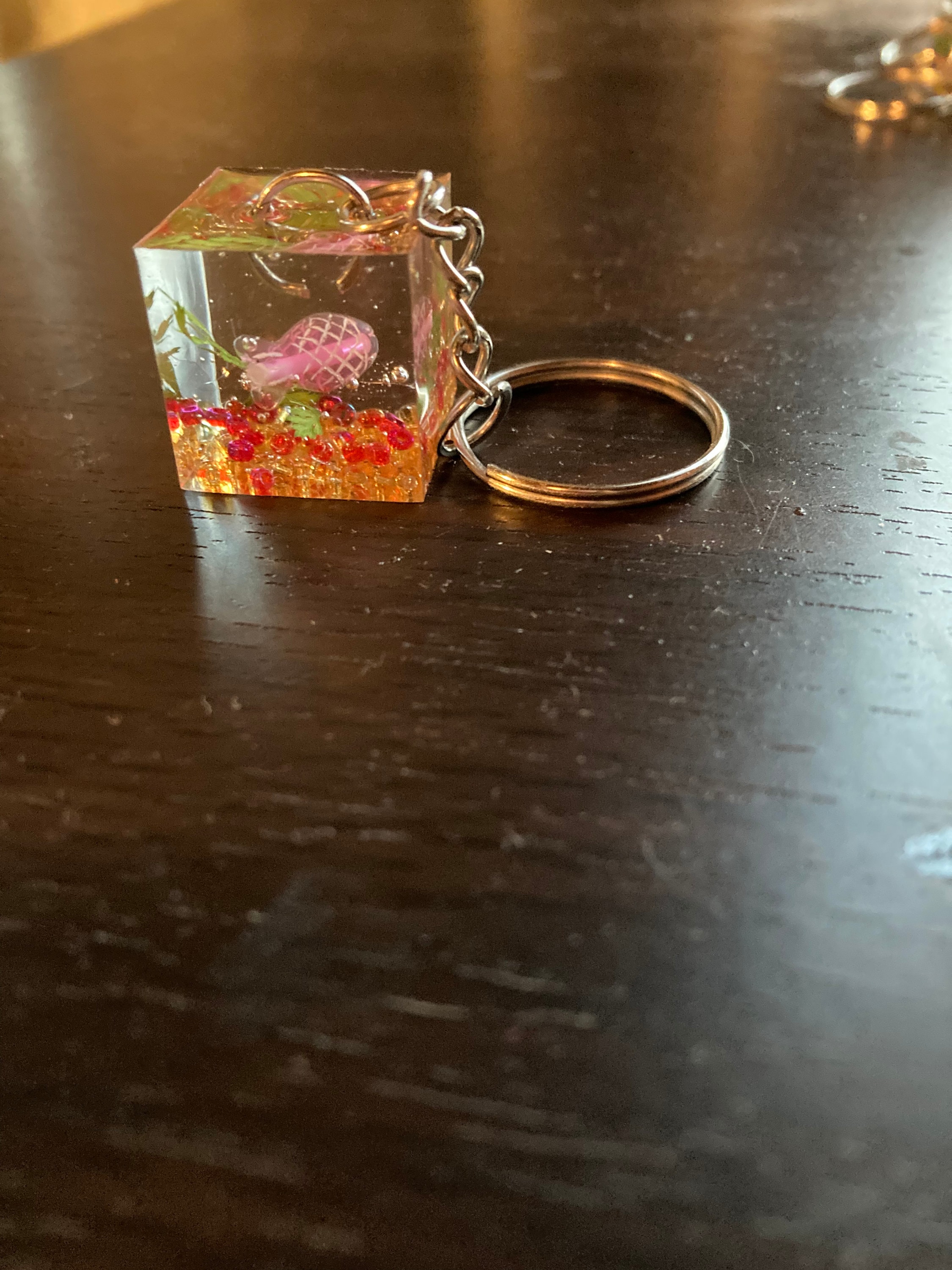 Mini Aquarium Ocean Keychain Key Ring Etsy