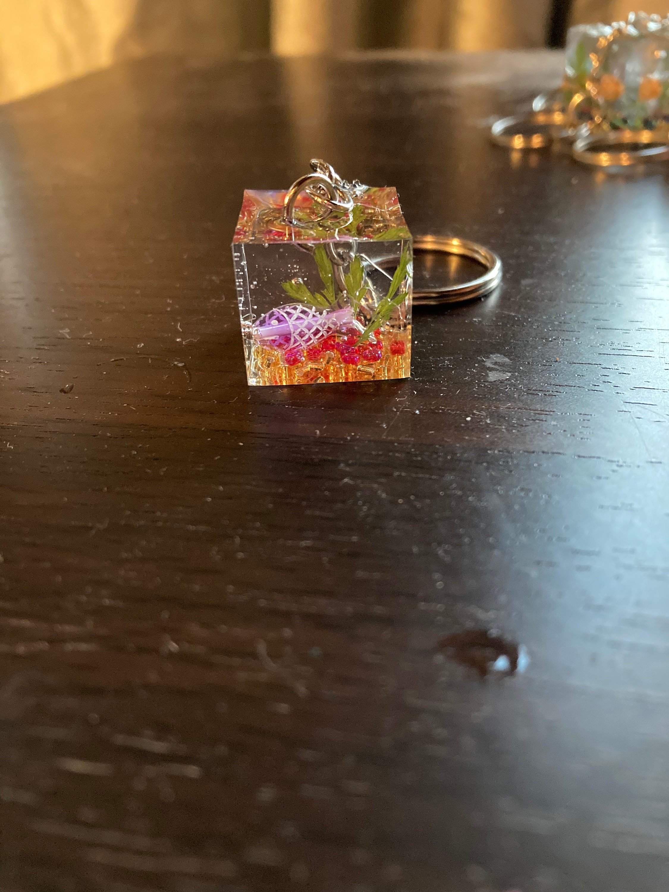 Mini Aquarium Ocean Keychain Key Ring Etsy