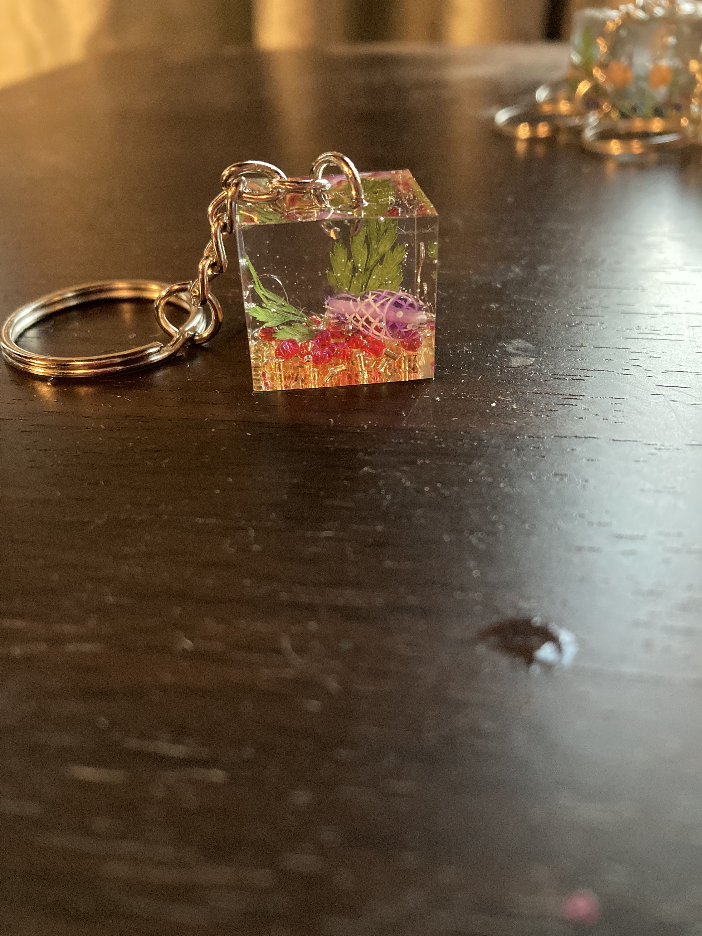 Mini Aquarium Ocean Keychain Key Ring Etsy