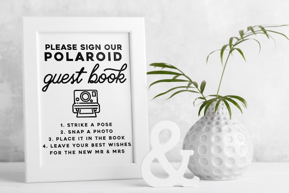 Polaroid Guest Book SVG PNG Wedding Table Sign Inclusive vinyl Cut File  Cricut SVG 