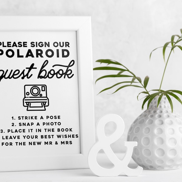 Polaroid Guest Book SVG PNG | Wedding Table Sign | Inclusive |Vinyl Cut File | Cricut SVG