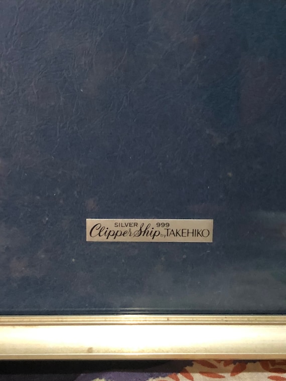 Vintage Sterling Silver 999 Clipper Ship Frame by Takehiko