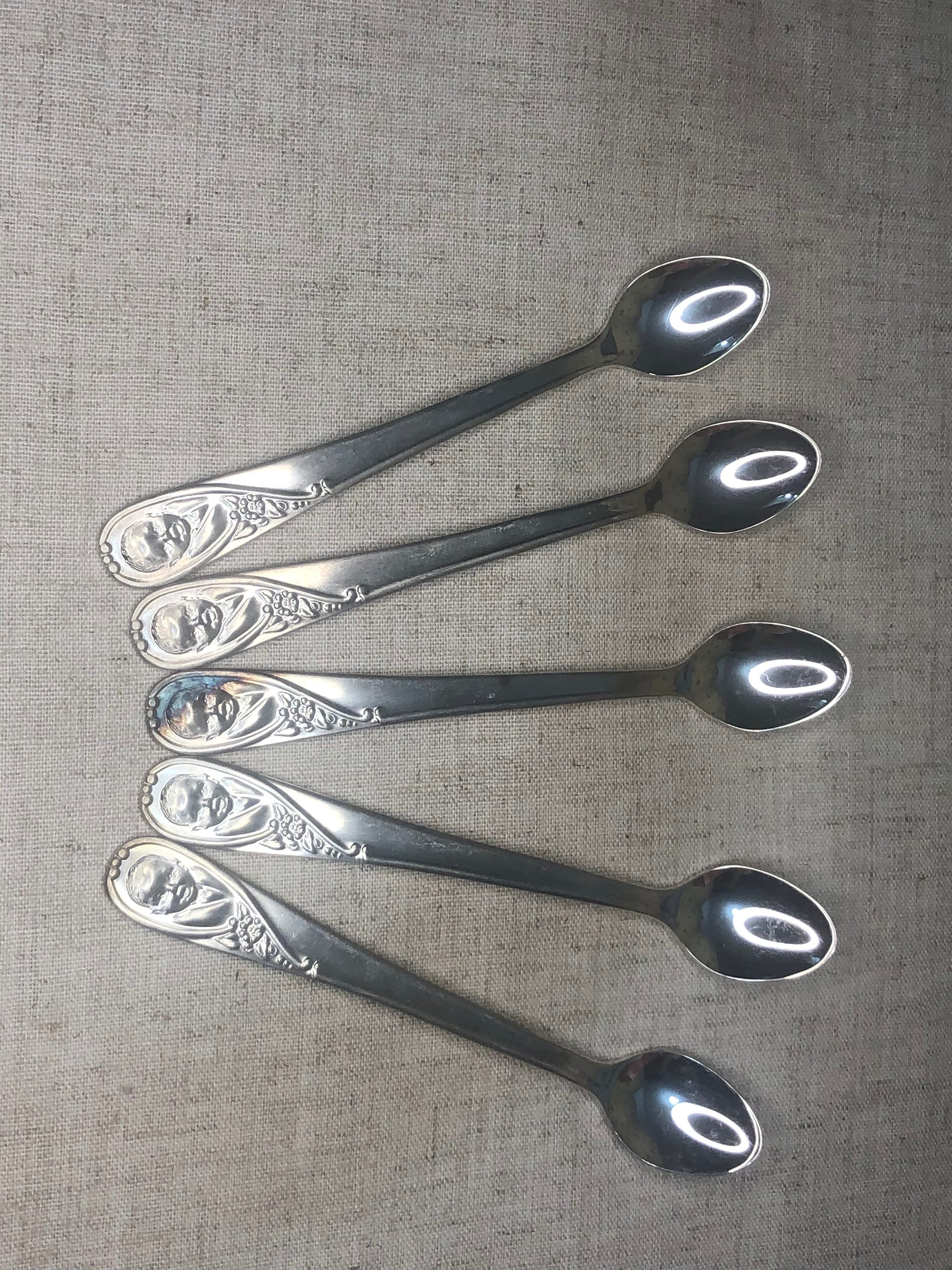 Vintage Gerber Baby Nickel Silver Spoon by Meidiya Etsy