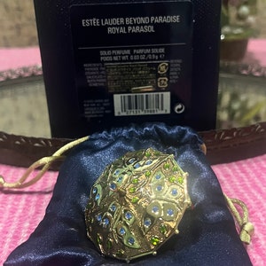 Vintage Estee Lauder Solid Perfume Royal Parasol Collection in Box