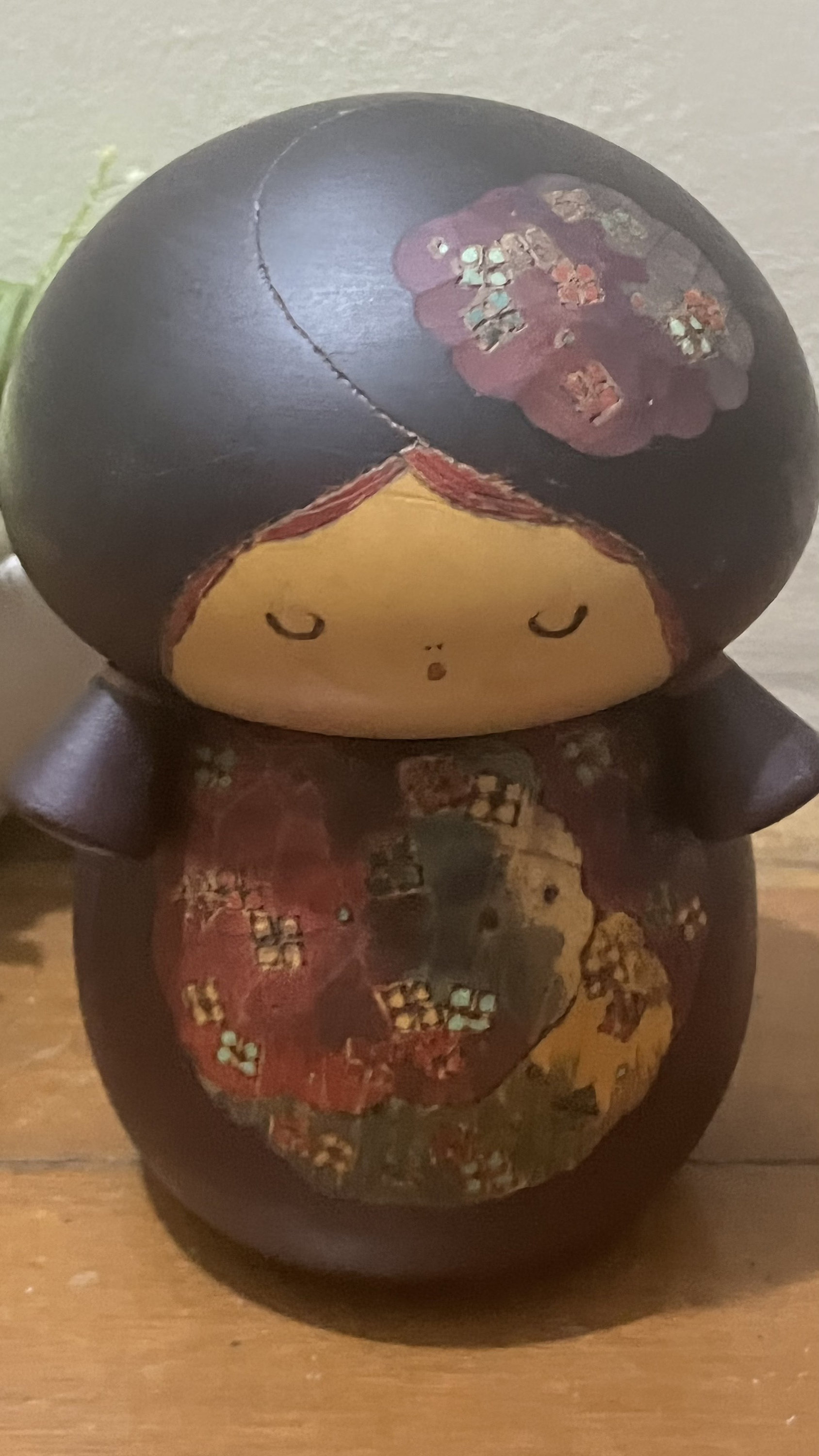 受賞歴のある関口三作氏による希少なヴィンテージの太めの紫色のおさげ