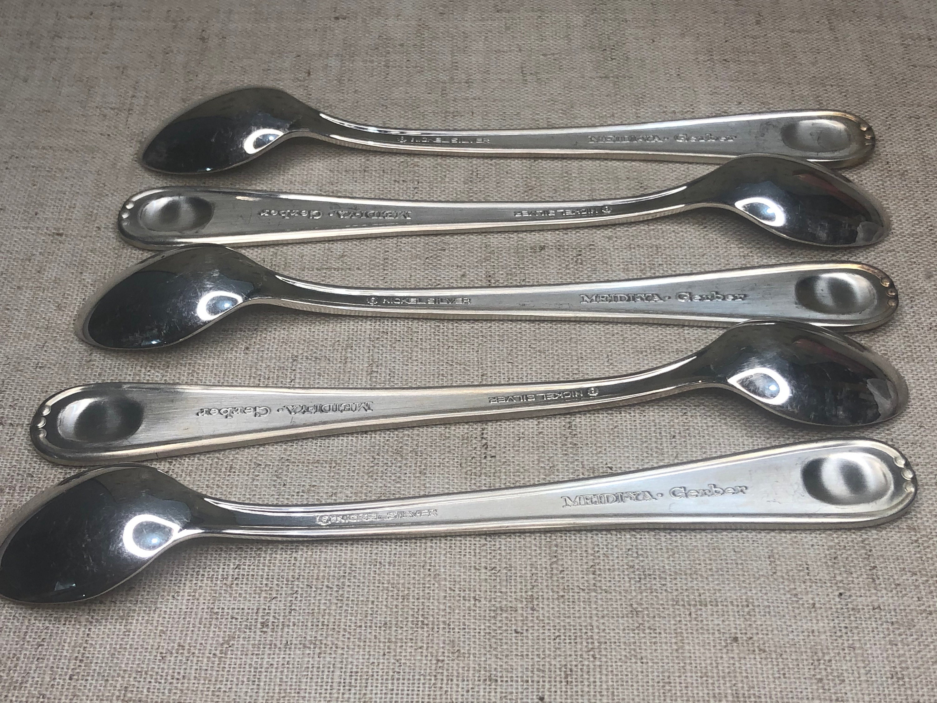 Vintage Gerber Baby Nickel Silver Spoon by Meidiya Etsy