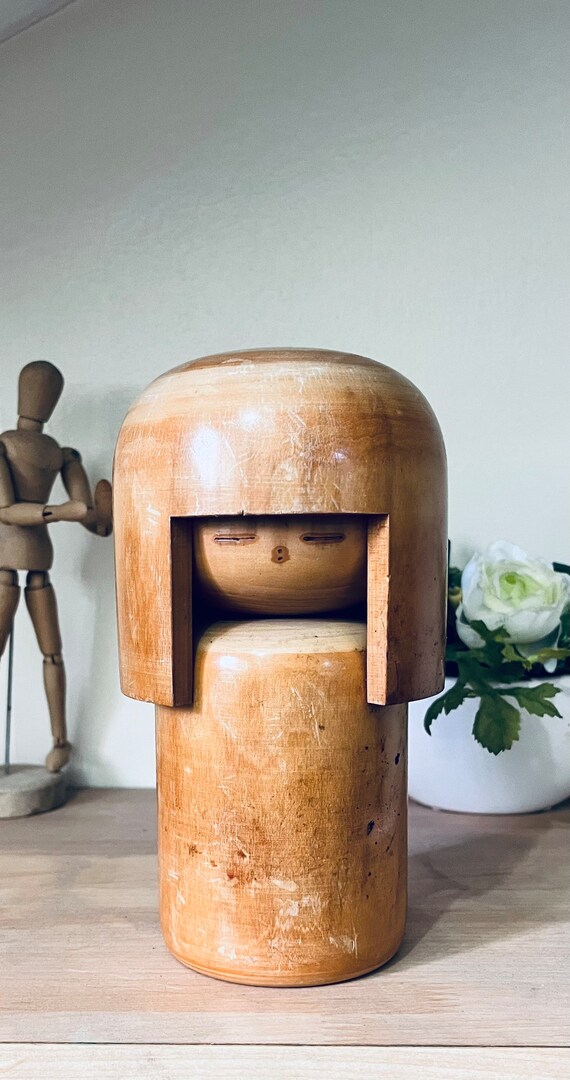 木製こけし 作家名サイン入り ヴィンテージ創作創作木製こけし 石田富雄 サイン入り - Etsy 日本