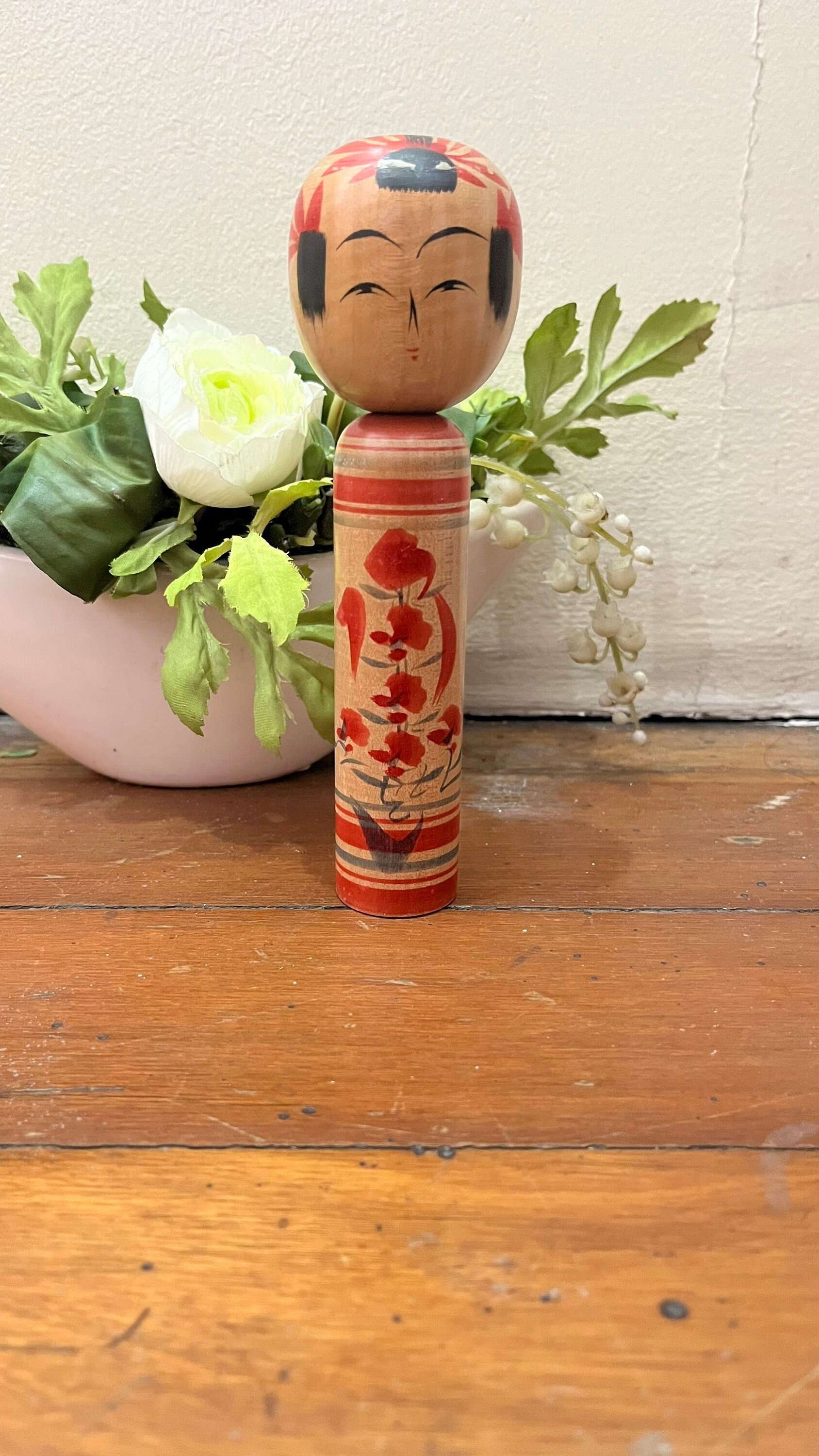 ヴィンテージ 日本の伝統木製こけし 100g 15 cm サイン入り - Etsy 日本