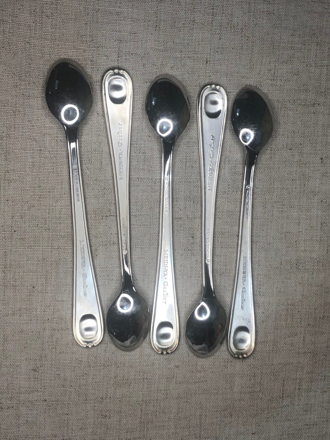 Vintage Gerber Baby Nickel Silver Spoon by Meidiya Etsy