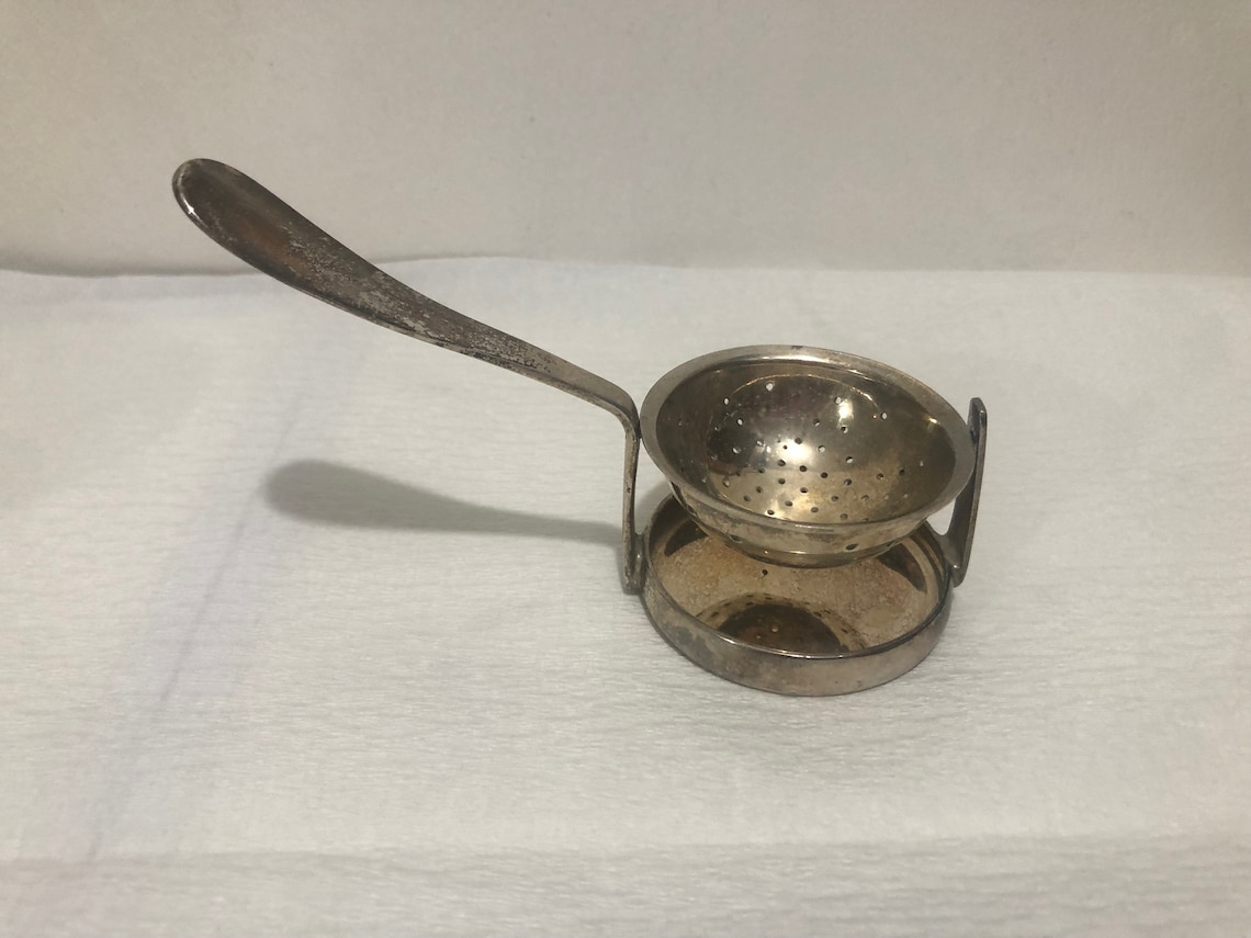 Vintage Metal Skimmer Strainer Egg Separator With Built in Etsy