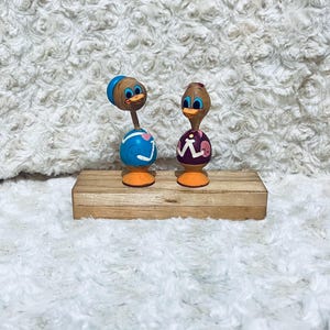 Paar Enten Kreatives Holz Kokeshi Puppe Donald und Daisy Duck