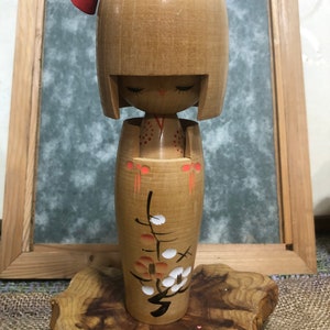 Modern Creative Wooden Kokeshi Doll by Miyagawa Kunio Small 170g 18cm