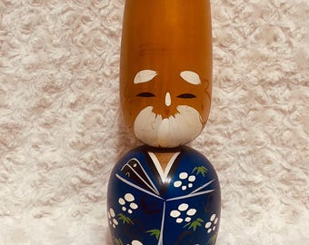 川瀬裕二 ヴィンテージこけし (17 cm/6.7インチ)、日本の創作創作木製