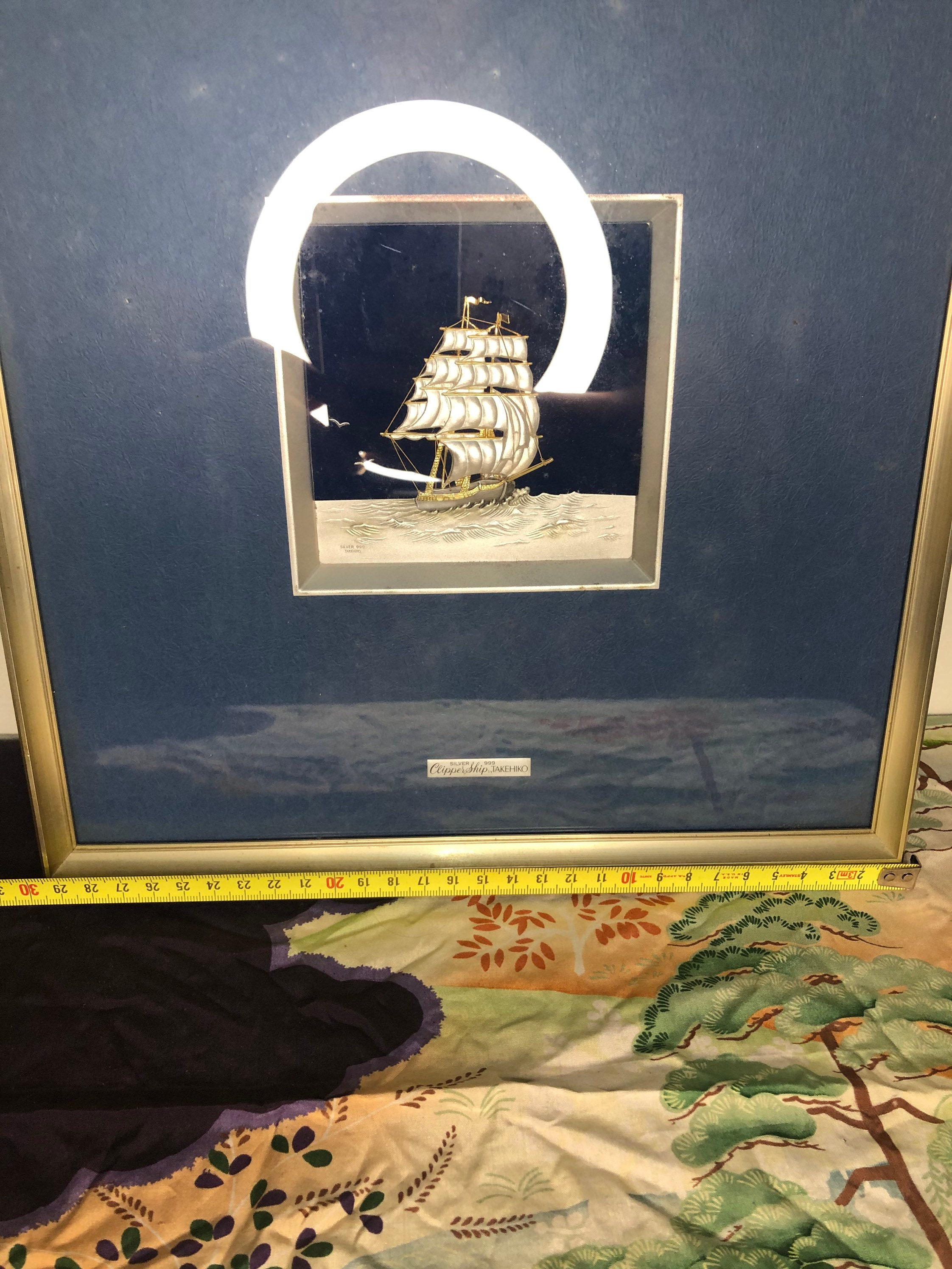 Vintage Sterling Silver 999 Clipper Ship Frame by Takehiko Vintage Sterling Silver 999 Clipper Ship Frame by Takehiko