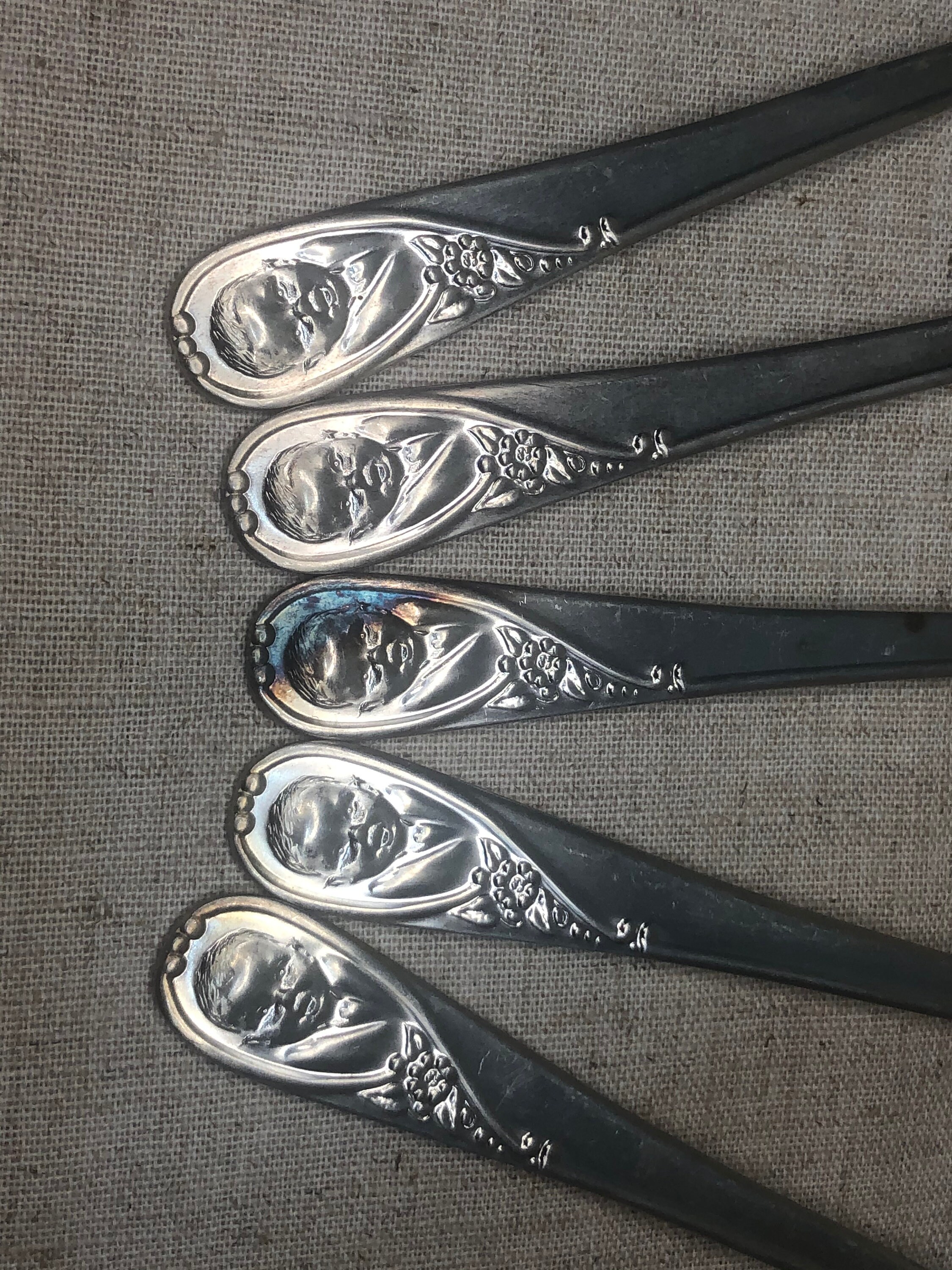 Vintage Gerber Baby Nickel Silver Spoon by Meidiya Etsy