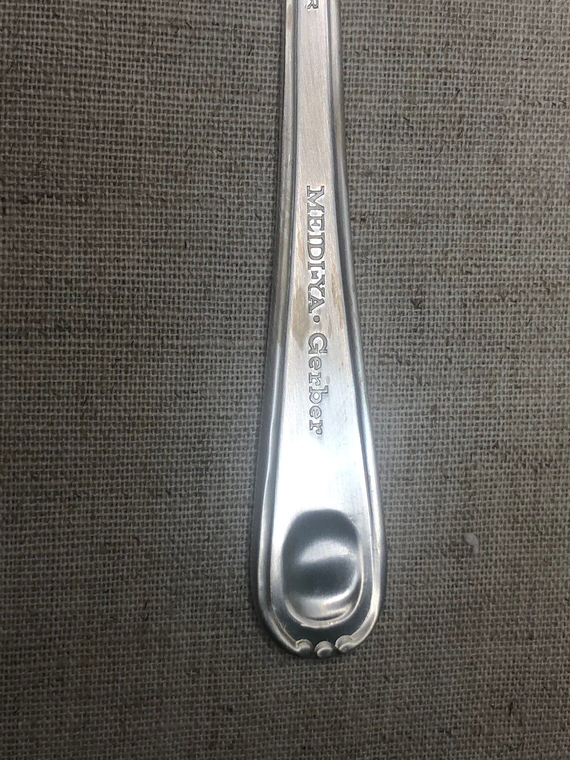 Vintage Gerber Baby Nickel Silver Spoon by Meidiya Etsy