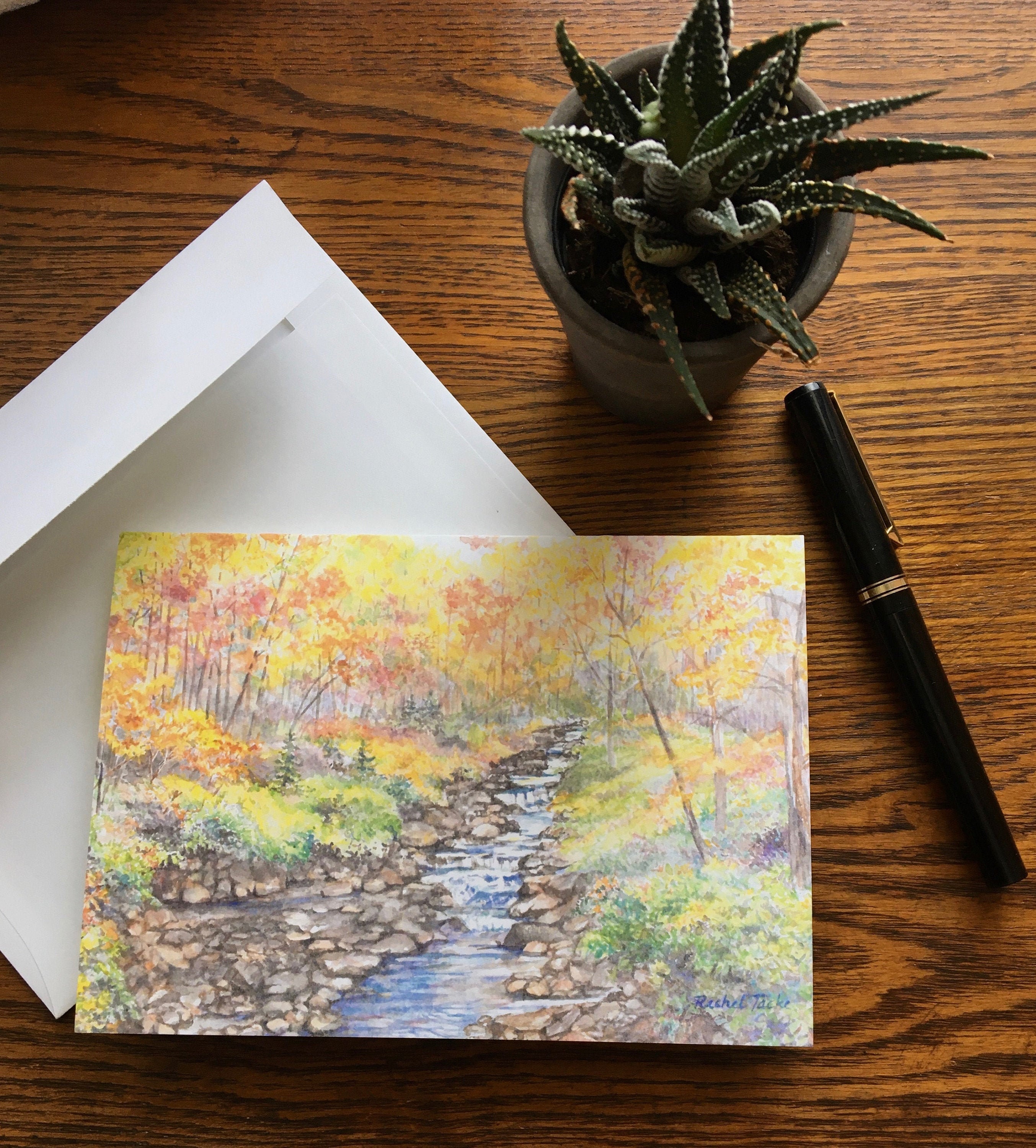 Four Season Nature Cards, Set of 4 Original Blank Watercolor Cards With ...