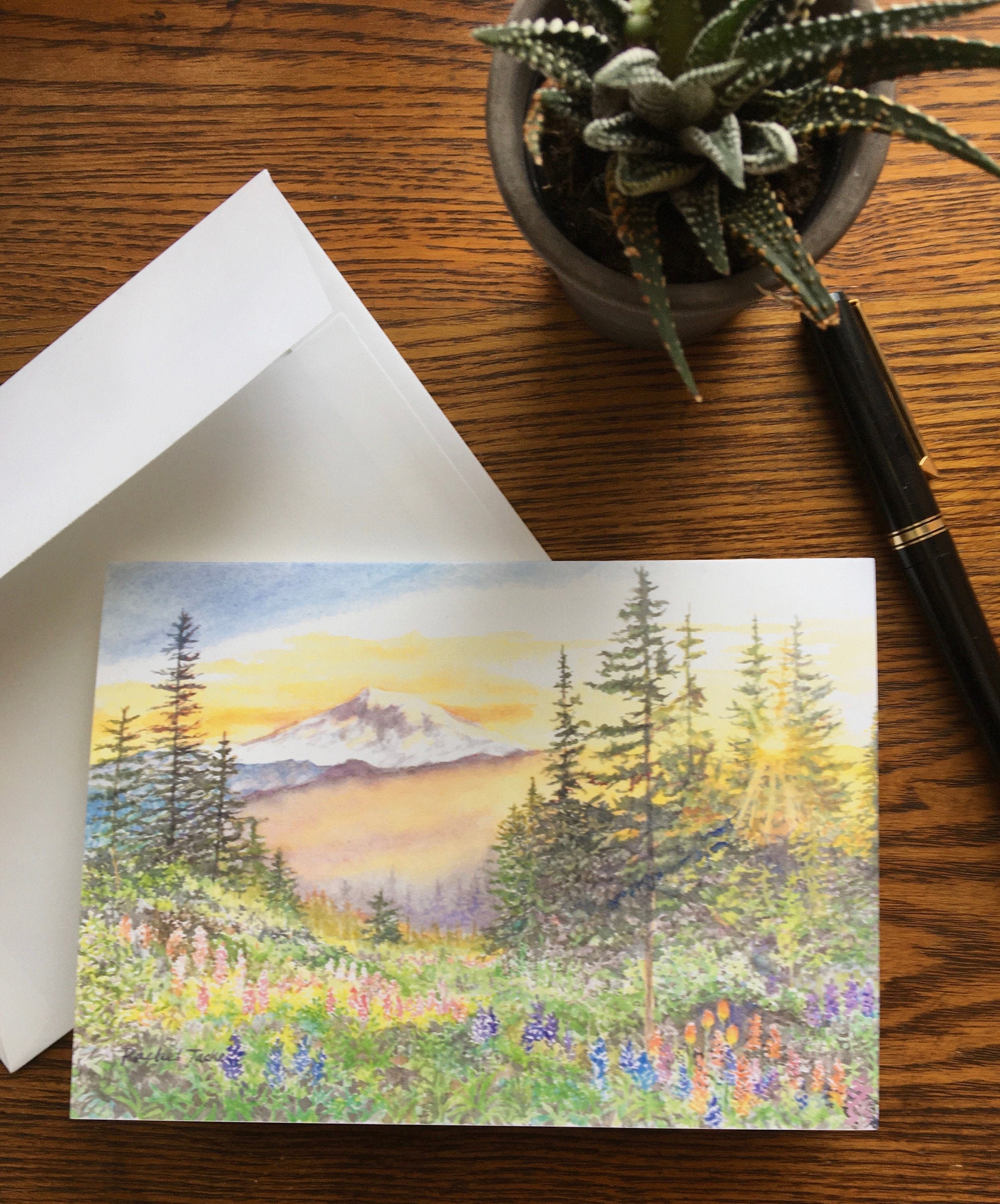 Four Season Nature Cards, Set of 4 Original Blank Watercolor Cards With ...