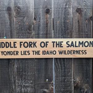 Middle Fork Salmon River sign