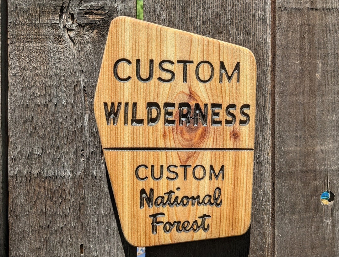 Wilderness Sign Example Miniature Custom, Personalized Wilderness Sign - Etsy