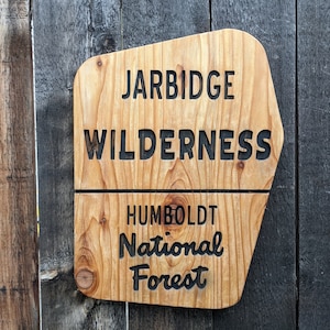 Jarbidge Wilderness Sign, letras pintadas