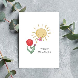 ANY OCCASION pun greeting card, "You are my sunshine", birthday, friendship, thank you, love, anniversary, boyfriend, girlfriend