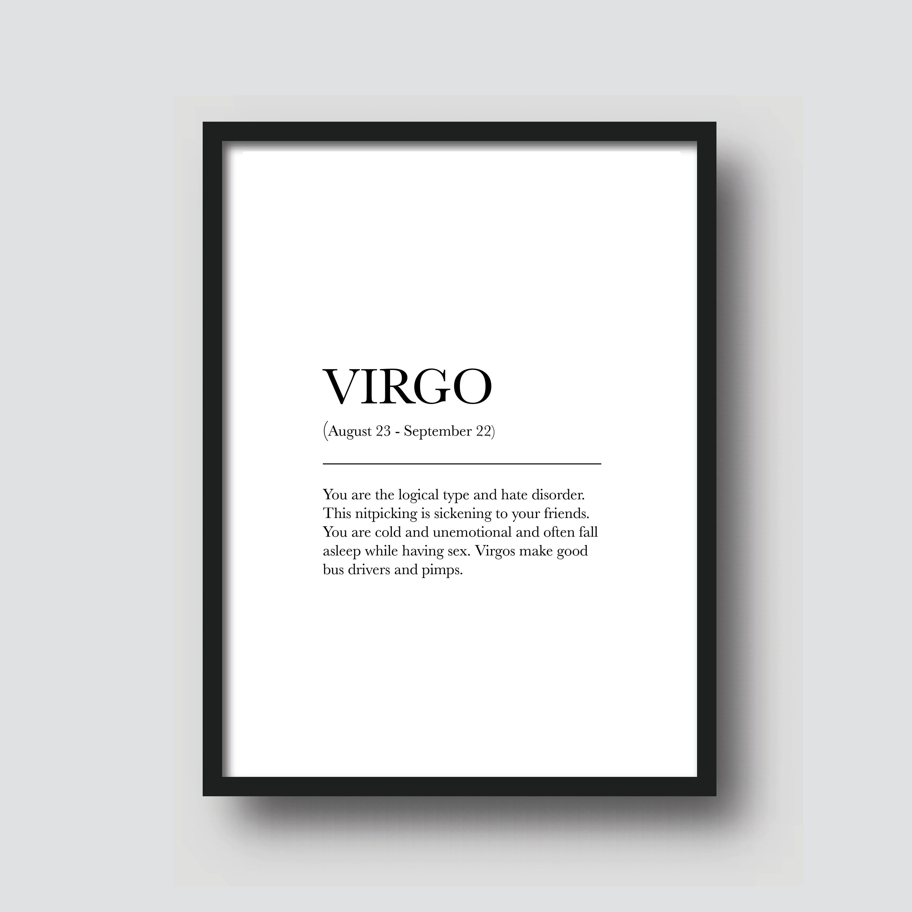 de définition de la Vierge Wall Art / Drôle / Blague / Etsy