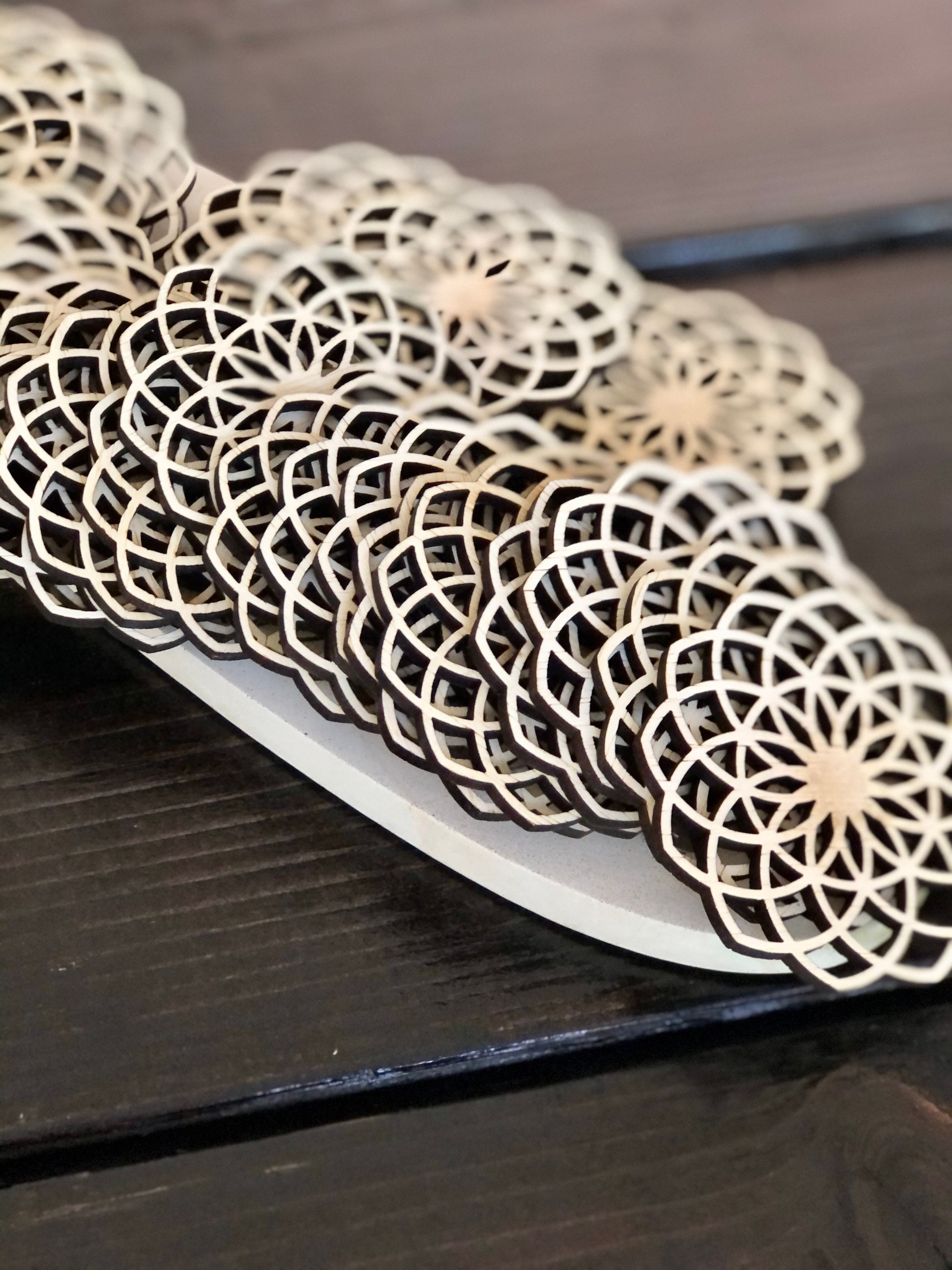 Wooden Candle Trivet Coaster Etsy