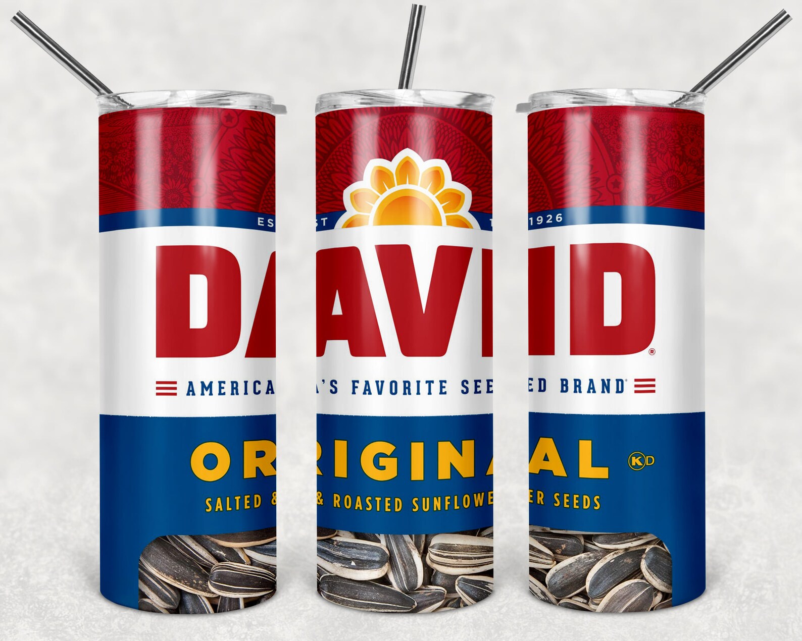 David Sunflower Seeds 20 Oz. Skinny Tumbler Etsy