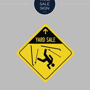 Yard Sale Funny Ski Sign - Skiing Decor - Ski Chalet Decor