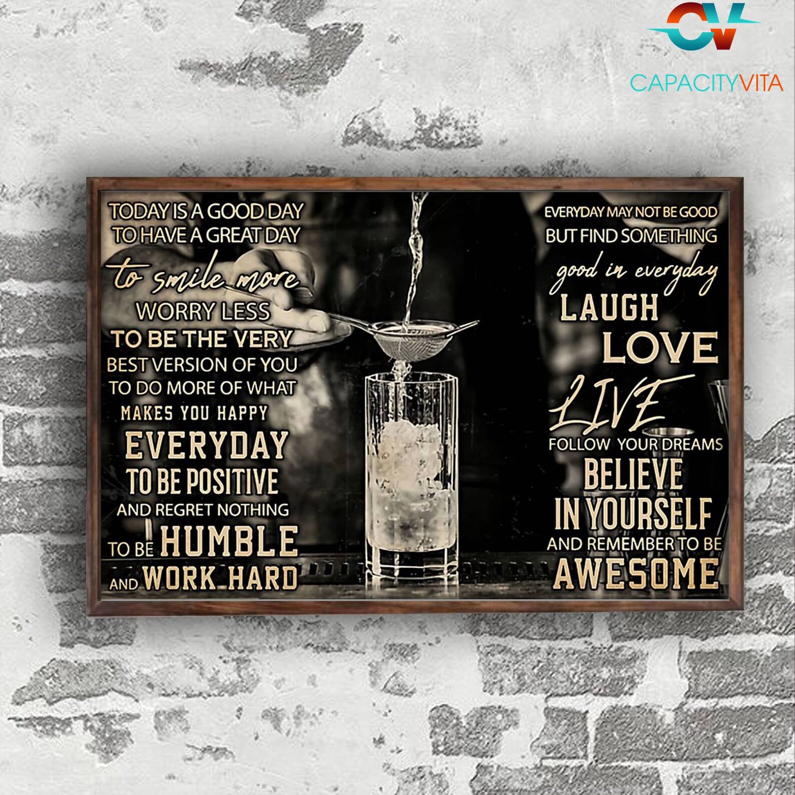 Bartender Poster Drinking Liquors Poster Laugh Love Live | Etsy