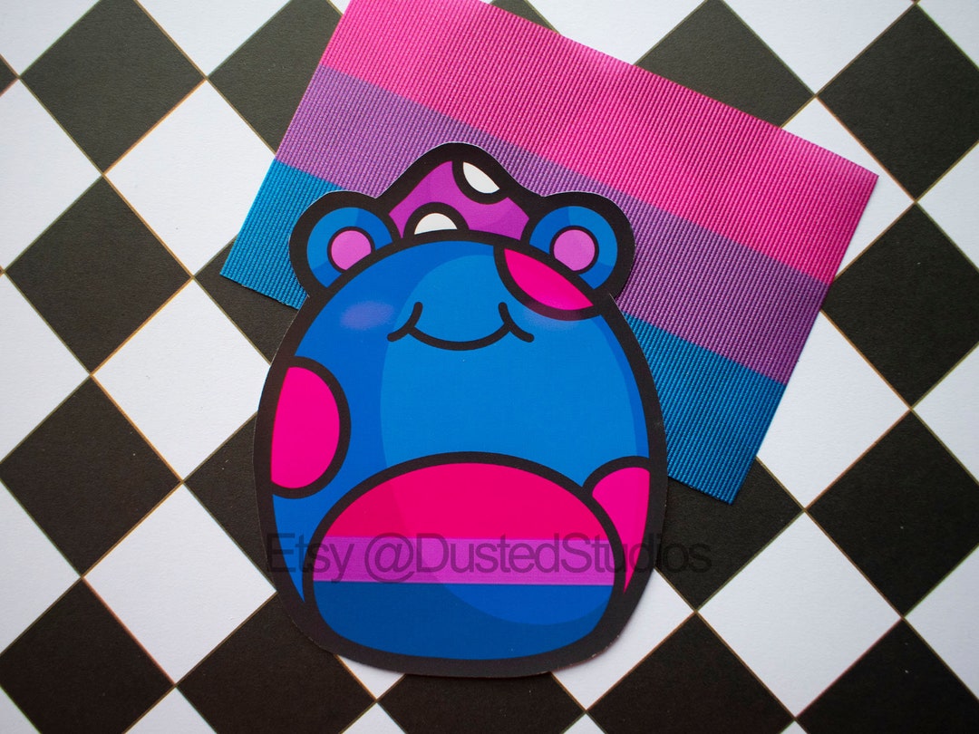 Bisexual Pride Frog Gloss Sticker - Etsy