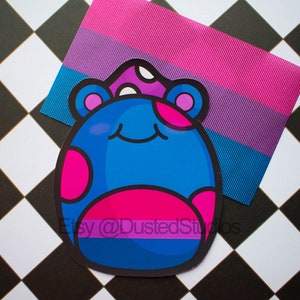 Bisexual Pride Frog Gloss Sticker