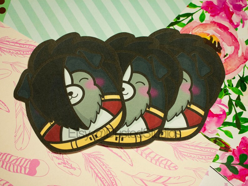 BNHA X Squishmallow Collie Dog Momo Sticker - Etsy