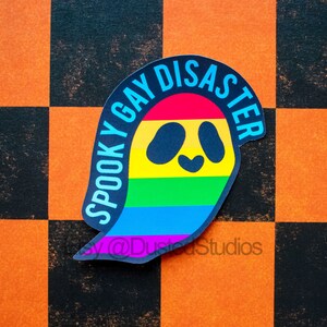 Spooky Gay Disaster Ghost Gloss Stickers