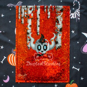 Haunted Stumpy Ghost Mini Print