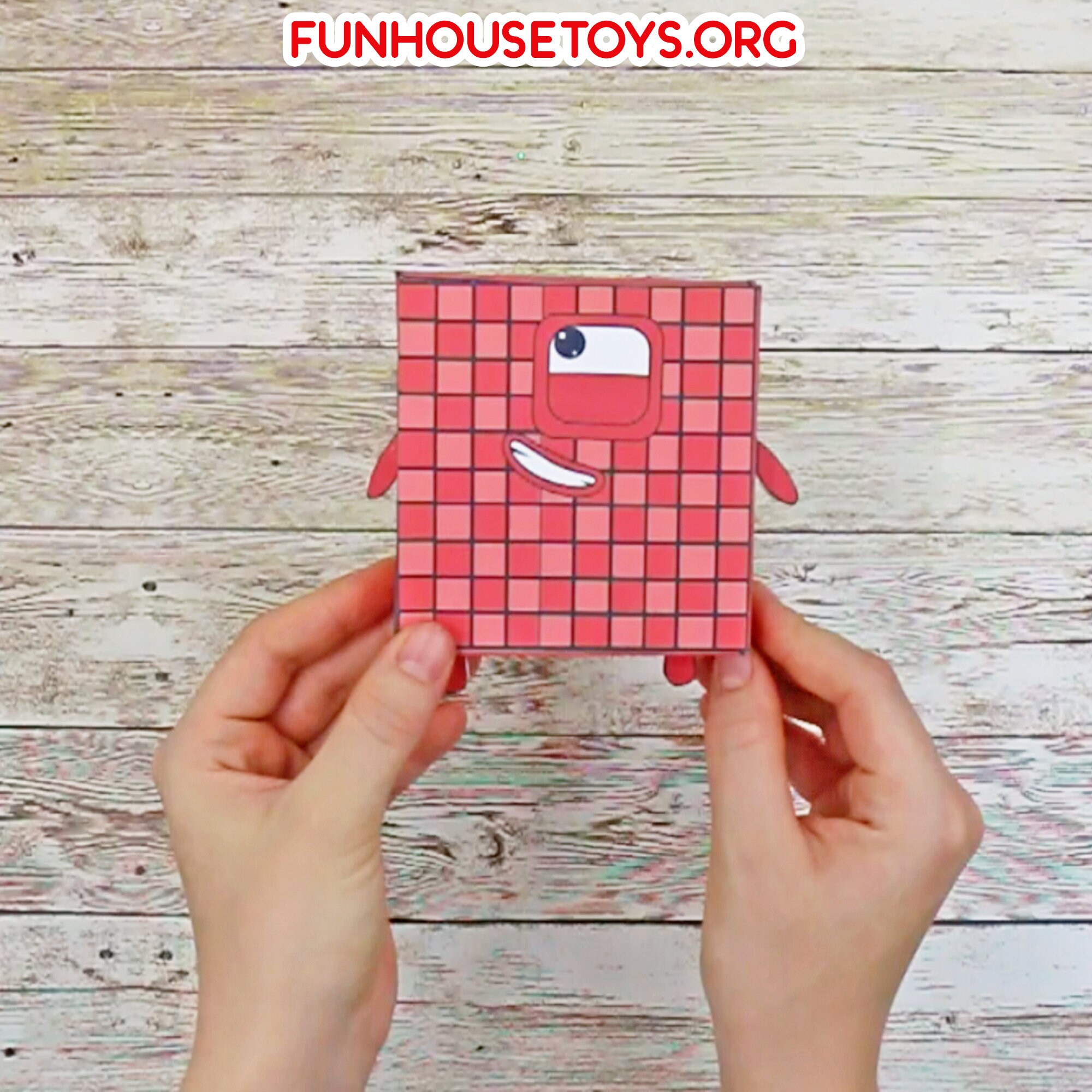 Numberblocks 100 Paper Toy Etsy