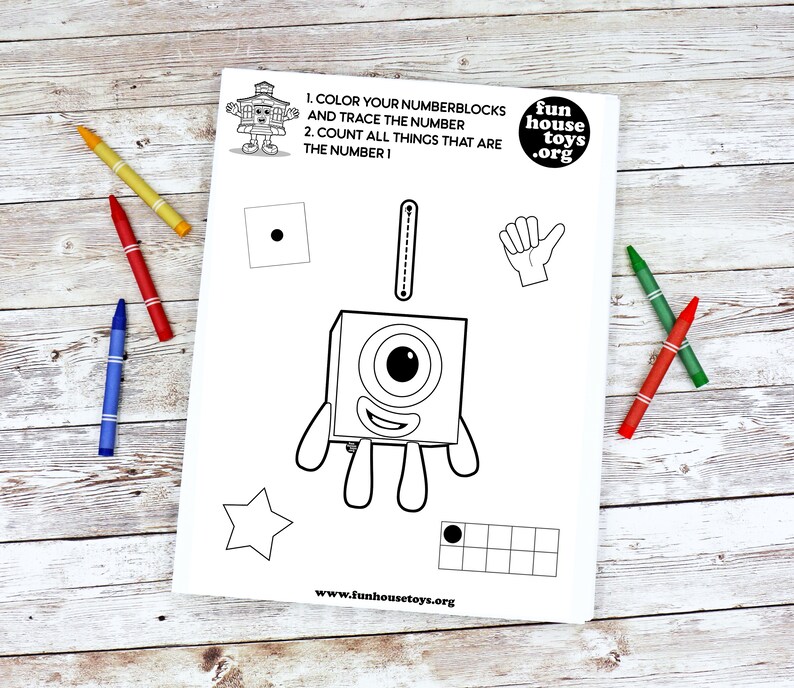 Numberblocks Worksheets Learn Numbers | Etsy