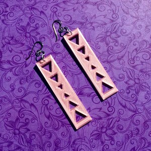 3D Printed Earrings  Niobium Earrings  Lightweight Dangle Earrings  Hypoallergenic Nickel Free Earrings  Sensitive Ears