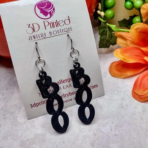 Boo Halloween Earrings with Niobium Ear Wires for Sensitive Ears 3D Printed Gift for Her