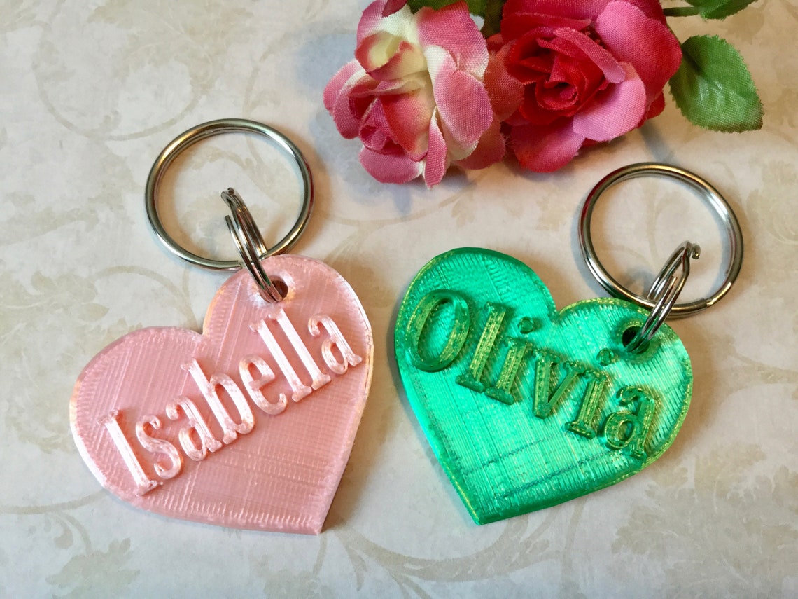 Personalized Name Keychain 3D Printed Keychain Keychain Charm Etsy