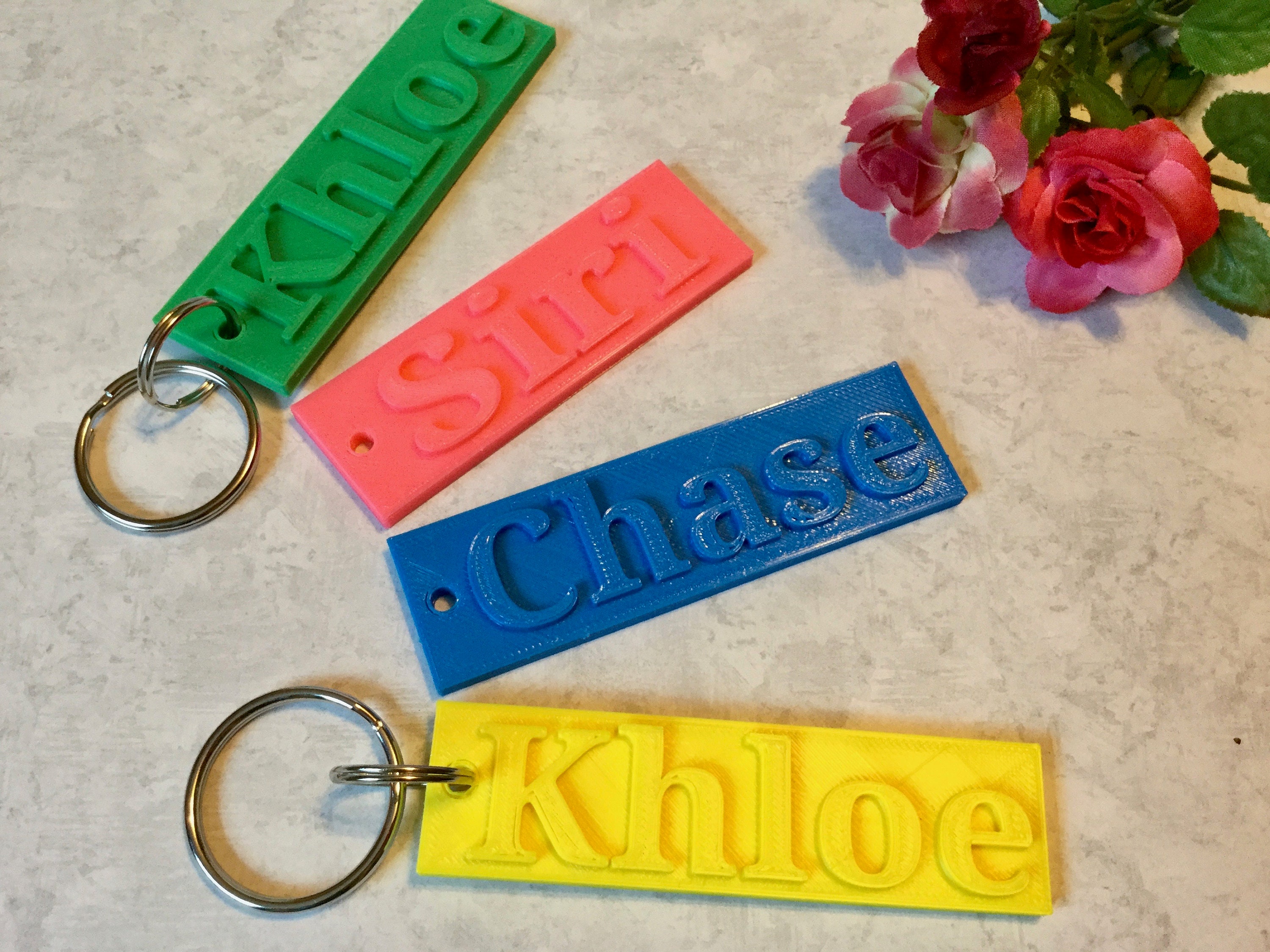 3D Print Keychain Personalized Name Keychain Keychain Charm Etsy