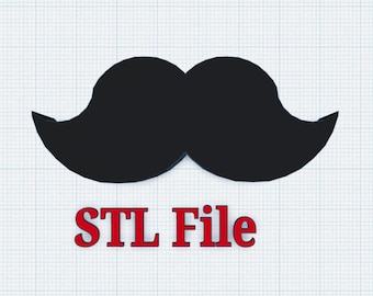 Moustache Stroh Topper STL Datei für 3D Druck Digital Download
