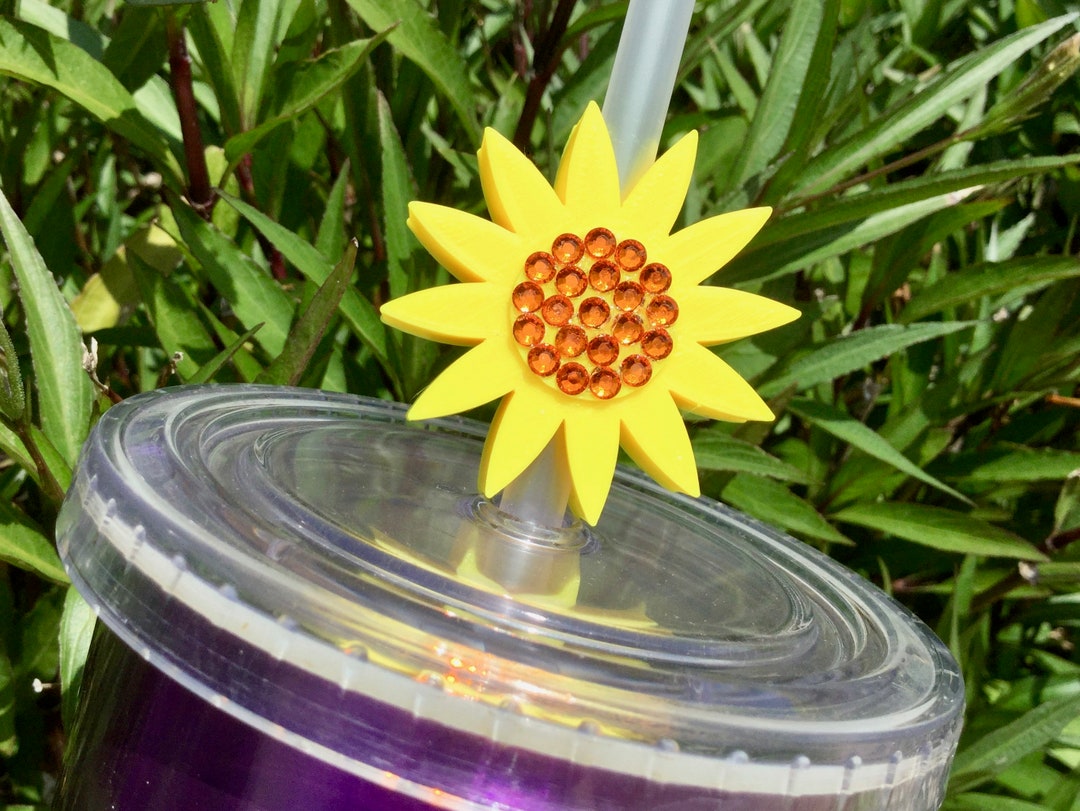 Sunflower Straw Topper Buddy STL file For 3D printing