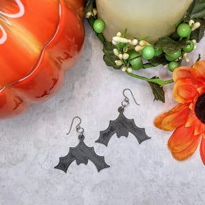 Bat Halloween Earrings with Niobium Ear Wires for Sensitive Ears 3D Printed