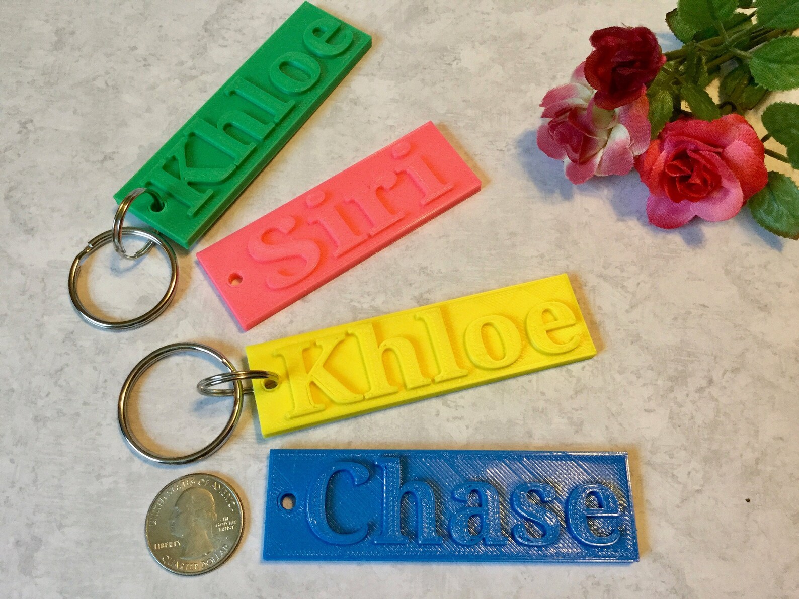 3D Print Keychain Personalized Name Keychain Keychain Charm Etsy