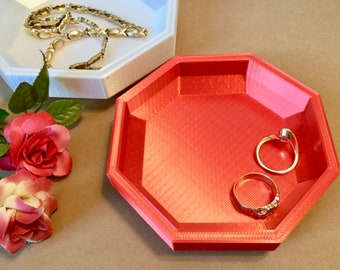 Modern Ring Dish  3D Printed Jewelry Dish  Trinket Dish  Ring Holder  Jewelry Storage  Coin Dish