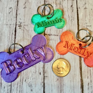 Personalized Dog Tag 3D Printed Dog Tag Custom Dog ID Dog Collar Charm Pet ID Tag Pet Gift image 9